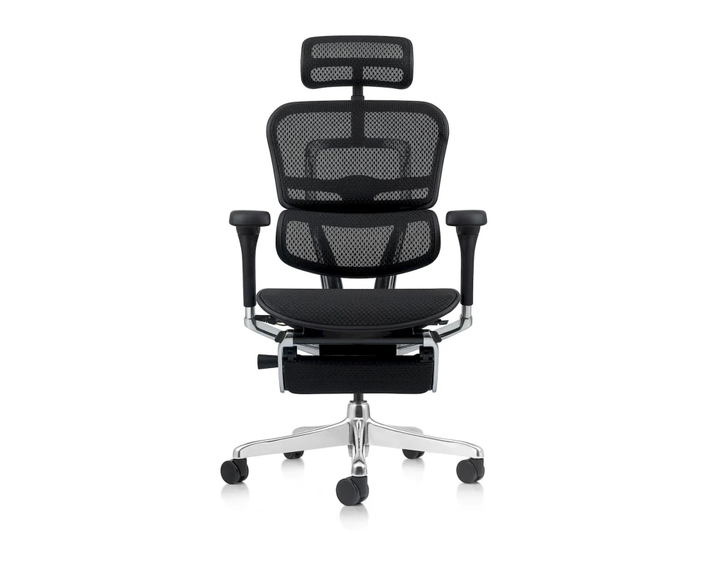 Кресло руководителя Ergohuman Elite 2 HAM с подставкой для ног Сетка, Черный