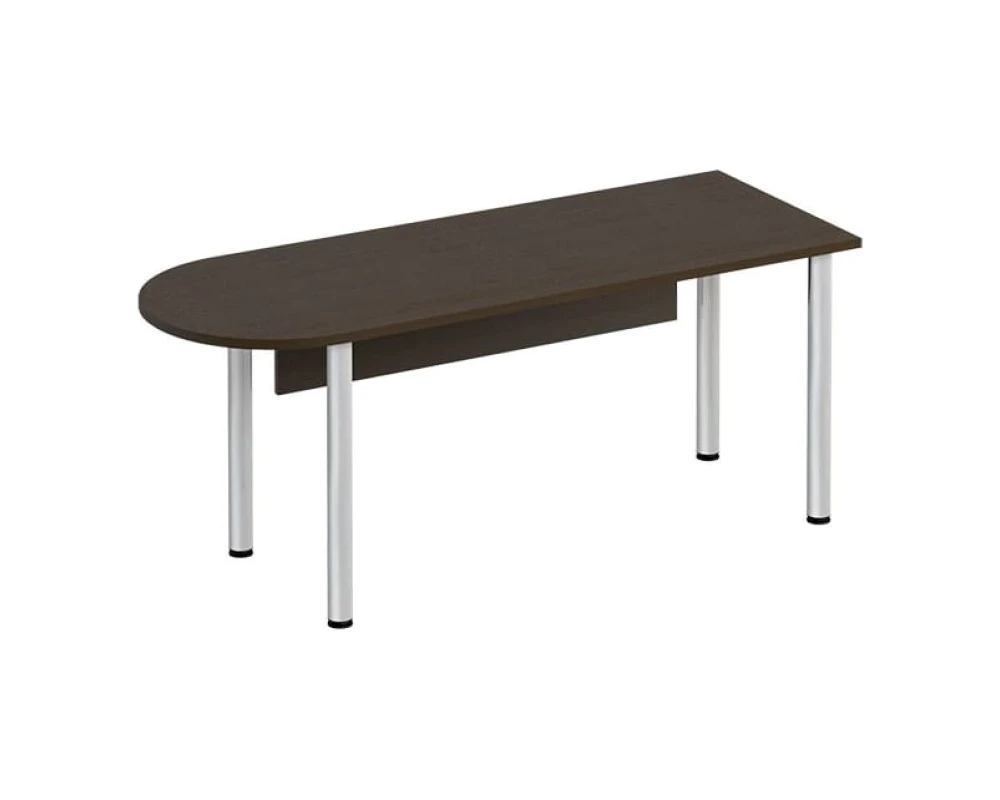 Стол письменный полукруглый на хромированных опорах МХ с экраном ДСП ФР 2113 Formula