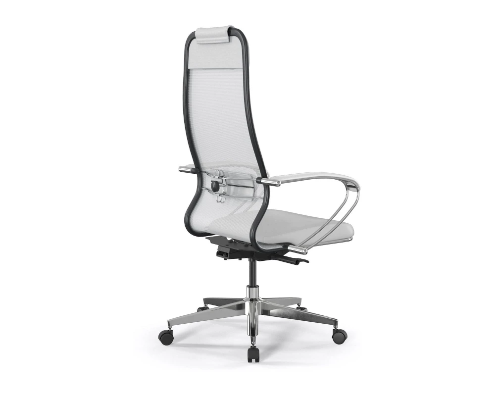 Кресло ErgoLife Комфорт Сетка/Экокожа, Белый