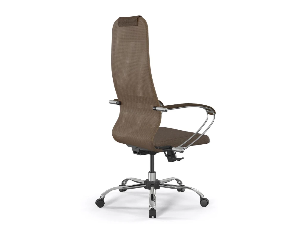 Кресло ErgoLife SynchroSit 8 B1-9K M25.B21.G20.W02 Сетка/Ткань, Светло-коричневый/Коричневый