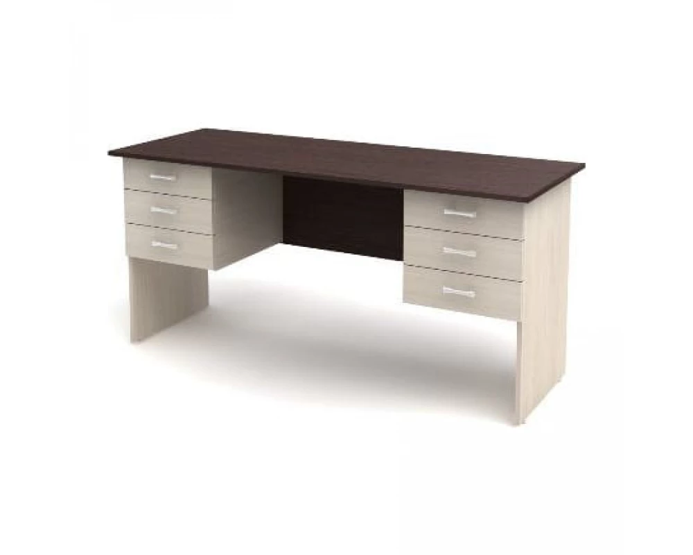 Стол 2-тумбовый 6 ящиков (1600х600х750) СК28 Канц