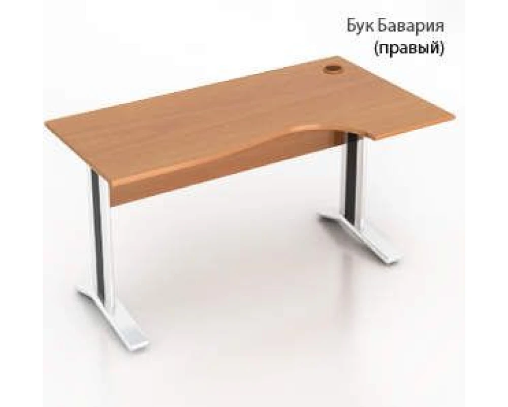 Столешница+царга 1404х904(704)х22 прав. стола крив. Монолит