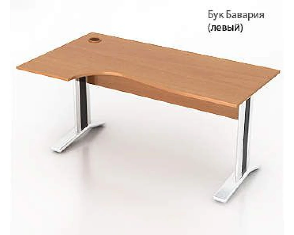 Столешница+царга 1604х904(704)х22 прав. стола криволин. Монолит
