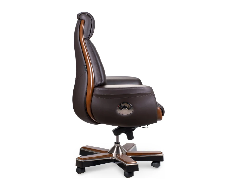 Кресло для руководителя Norden Трон Натуральная кожа, Коричневый