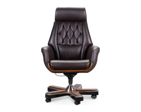Кресло для руководителя Norden Трон Натуральная кожа, Коричневый images