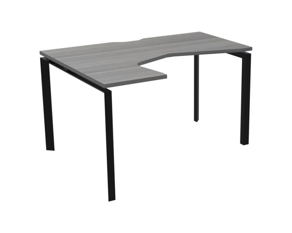 Стол эргономичный левый на металлокаркасе НТМП.П-060.ЛВ Аргентум