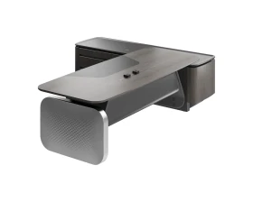 Стол руководителя на опорной сервисной тумбе - левый 2880x2240x750-1150 Atlas (Sun) images