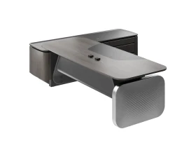 Стол руководителя на опорной сервисной тумбе - правый 2880x2240x750-1150 Atlas (Sun) images