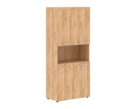 Шкаф с 2-мя комплектами глухих малых дверей и топом TP images