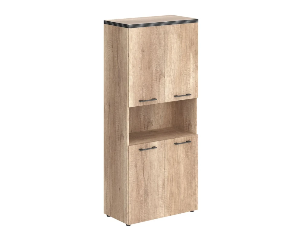 Шкаф с 2-мя комплектами глухих малых дверей и топом TP