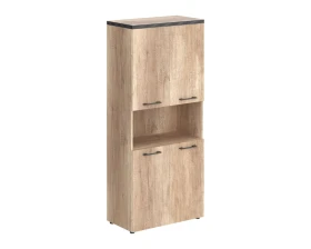 Шкаф с 2-мя комплектами глухих малых дверей и топом TP images