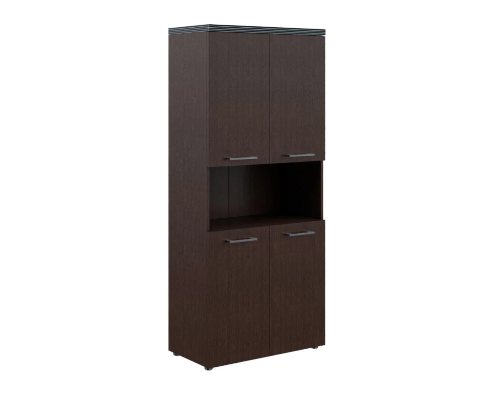 Шкаф с 2-мя комплектами глухих малых дверей и топом TP