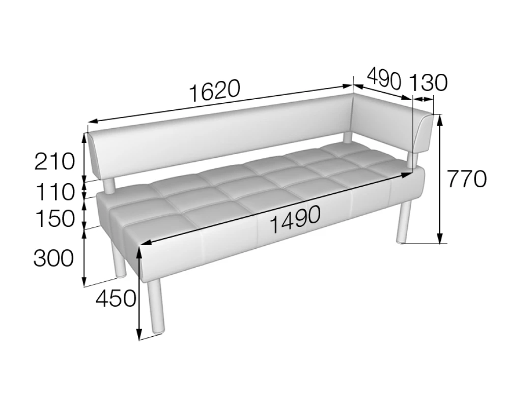 Модуль 3-местный левый Bu3-1L Бизнес MVK